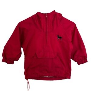 The Black Dog Kids Red Hooded Half Zip Up Jacket! Size 4/Small Youth!